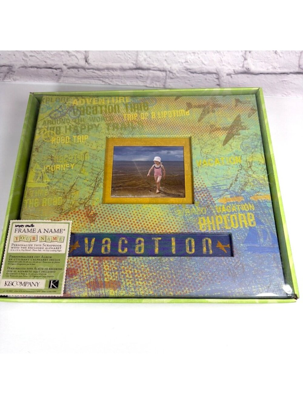 Vintage Scrapbook Album Kit Happy Trails Frame Name Postbound Craft Y2K Retired - Picture 10 of 12